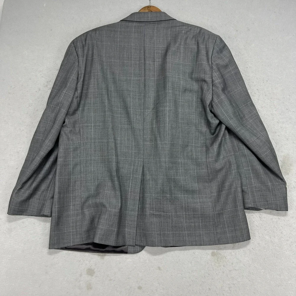 Lauren Ralph Lauren Mens 50R Grey Glen Plaid 100% Wool 2 Button Jacket Blazer